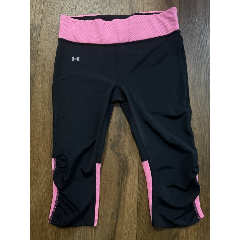 Under Armour Pink & Black Women's capri Leggings Size large